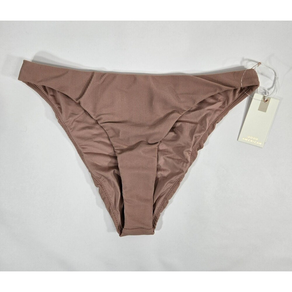 Good American Women's Size 3 (Large) Desert Rose Rib Better Bikini Cheeky NWT